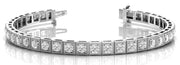 14K White Gold 7/8 ct tw Vintage Diamond Bracelet