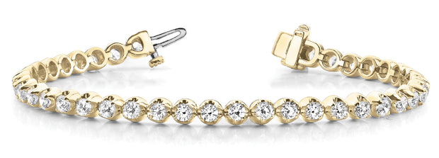 18K Yellow Gold 1 1/8 ct tw Fashion Diamond Bracelet