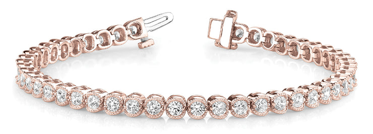 14K Rose Gold 2 ct tw Fashion Diamond Bracelet