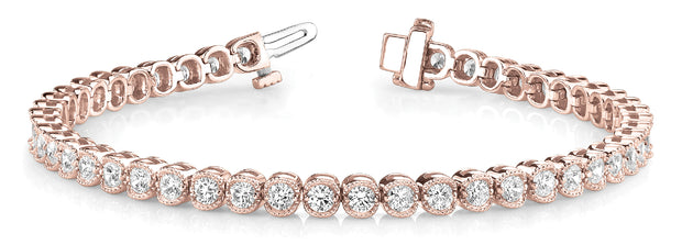 18K Rose Gold 2 ct tw Fashion Diamond Bracelet