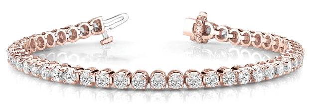 18K Rose Gold 11 1/5 ct tw Fashion Diamond Bracelet