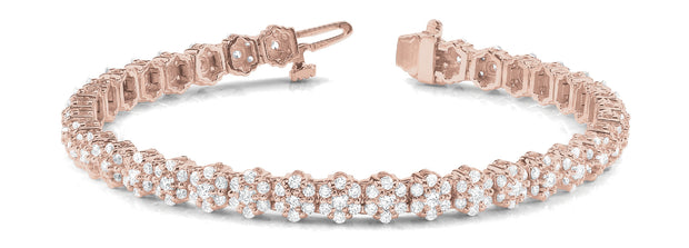 14K Rose Gold 4 5/8 ct tw Fashion Diamond Bracelet
