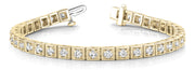 18K Yellow Gold 1 5/8 ct tw Vintage Diamond Bracelet