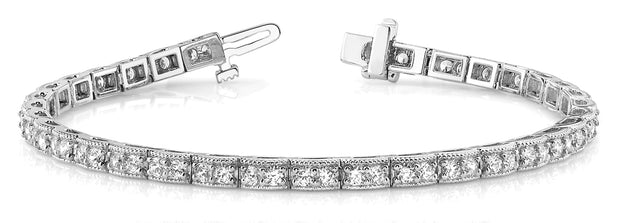 14K White Gold 2 ct tw Vintage Diamond Bracelet