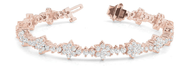 14K Rose Gold 5 1/5 ct tw Fashion Diamond Bracelet