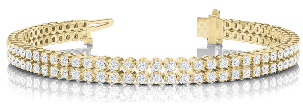 18K Yellow Gold 3 7/8 ct tw Fashion Diamond Bracelet