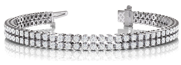 18K White Gold 3 7/8 ct tw Fashion Diamond Bracelet