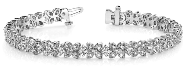 18K White Gold 3 1/4 ct tw Fashion Diamond Bracelet