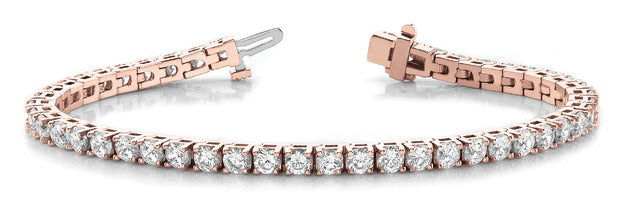 18K Rose Gold 3 ct tw Fashion Diamond Bracelet