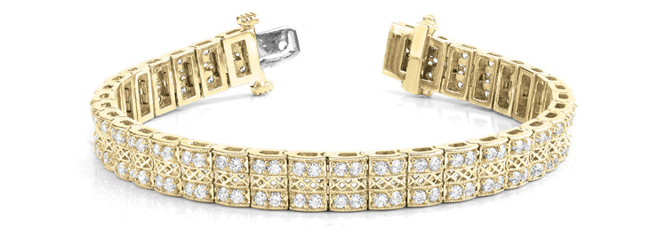 14K Yellow Gold 2 1/4 ct tw Fashion Diamond Bracelet