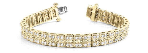 14K Yellow Gold 2 1/4 ct tw Fashion Diamond Bracelet