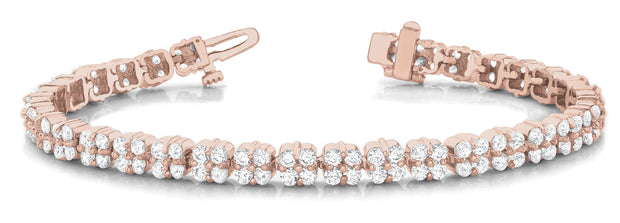 14K Rose Gold 10 3/8 ct tw Fashion Diamond Bracelet