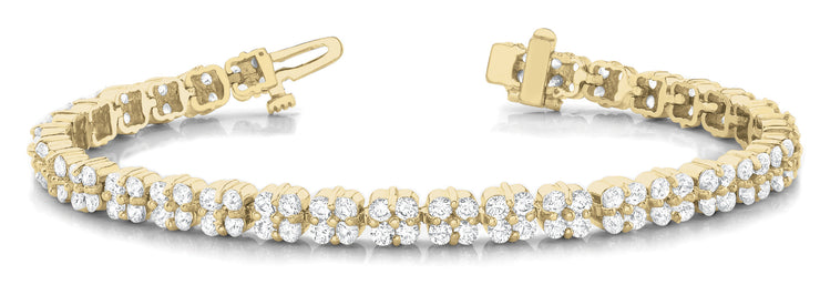 14K Yellow Gold 10 3/8 ct tw Fashion Diamond Bracelet