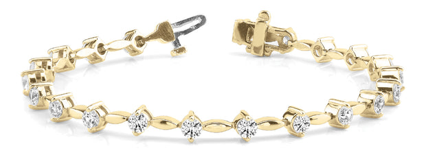 14K Yellow Gold 1 ct tw Fashion Diamond Bracelet