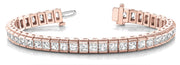 18K Rose Gold 8 1/6 ct tw Fashion Diamond Bracelet