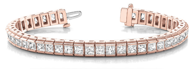 18K Rose Gold 8 1/6 ct tw Fashion Diamond Bracelet