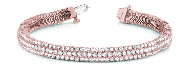 14K Rose Gold 4 3/4 ct tw Fashion Diamond Bracelet