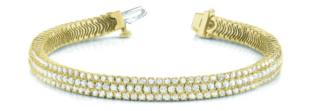 18K Yellow Gold 4 3/4 ct tw Fashion Diamond Bracelet