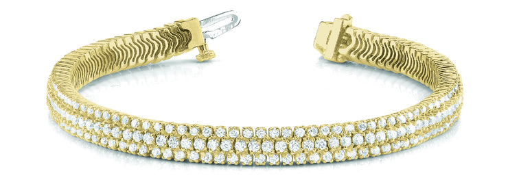 14K Yellow Gold 4 3/4 ct tw Fashion Diamond Bracelet