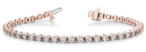 18K Rose Gold 2 1/6 ct tw Fashion Diamond Bracelet