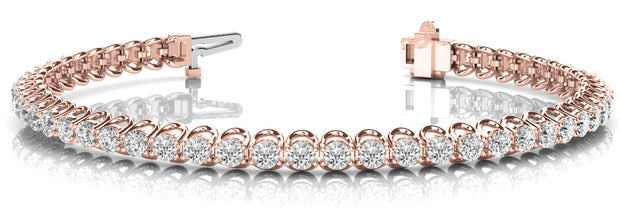 18K Rose Gold 1 1/8 ct tw Fashion Diamond Bracelet