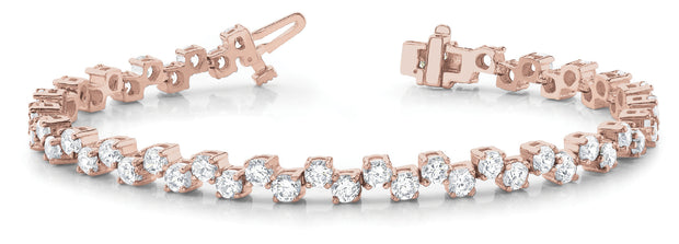 18K Rose Gold 2 ct tw Fashion Diamond Bracelet