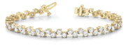 18K Yellow Gold 2 ct tw Fashion Diamond Bracelet