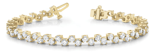 18K Yellow Gold 2 ct tw Fashion Diamond Bracelet