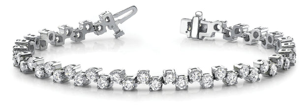 14K White Gold 2 ct tw Fashion Diamond Bracelet