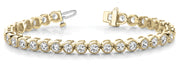 18K Yellow Gold 1 ct tw Vintage Diamond Bracelet