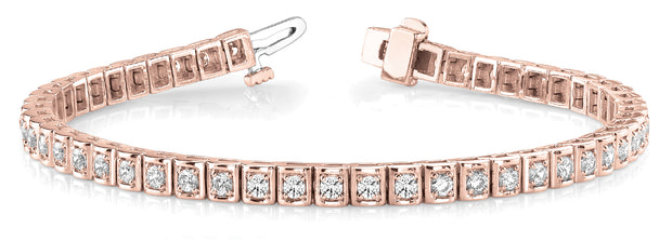 18K Rose Gold 1 7/8 ct tw Fashion Diamond Bracelet