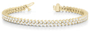 18K Yellow Gold 4 ct tw Fashion Diamond Bracelet