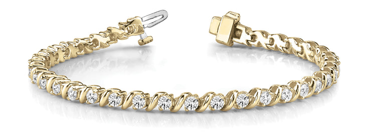 14K Yellow Gold 5/8 ct tw Fashion Diamond Bracelet