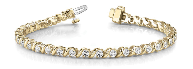 14K Yellow Gold 5/8 ct tw Fashion Diamond Bracelet