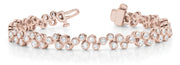 18K Rose Gold 1 5/8 ct tw Fashion Diamond Bracelet