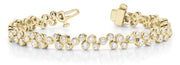 18K Yellow Gold 1 5/8 ct tw Fashion Diamond Bracelet