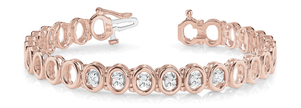 14K Rose Gold 3/8 ct tw Fashion Diamond Bracelet