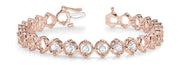 18K Rose Gold 1/4 ct tw Fashion Diamond Bracelet