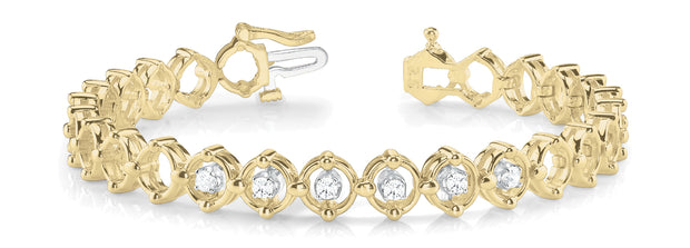 18K Yellow Gold 1/4 ct tw Fashion Diamond Bracelet