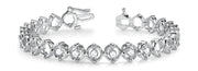 18K White Gold 1/4 ct tw Fashion Diamond Bracelet