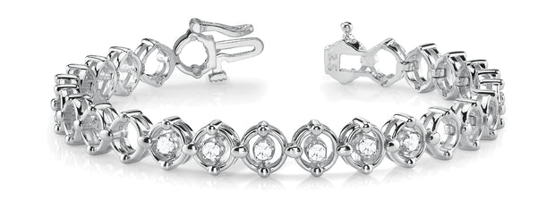 18K White Gold 1/4 ct tw Fashion Diamond Bracelet