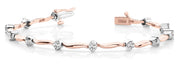 18K Rose Gold 1 ct tw Fashion Diamond Bracelet