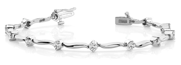 Platinum 1 ct tw Fashion Diamond Bracelet