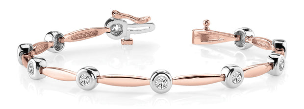 18K Rose Gold 1/2 ct tw Fashion Diamond Bracelet