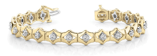 18K Yellow Gold 1 ct tw Fashion Diamond Bracelet