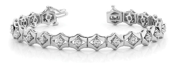 Platinum 1 ct tw Fashion Diamond Bracelet