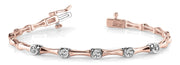 18K Rose Gold 1/4 ct tw Fashion Diamond Bracelet