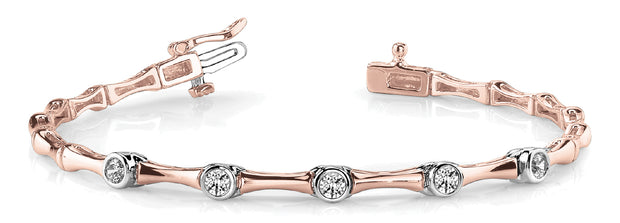 18K Rose Gold 1/4 ct tw Fashion Diamond Bracelet