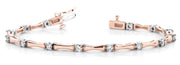 18K Rose Gold 1 ct tw Fashion Diamond Bracelet