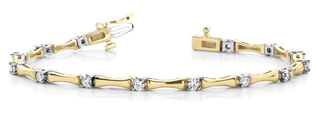 18K Yellow Gold 1 ct tw Fashion Diamond Bracelet